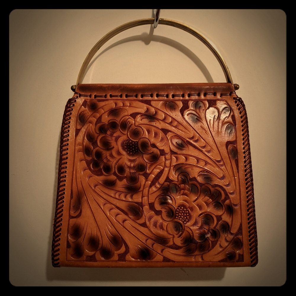 70s leather purse
